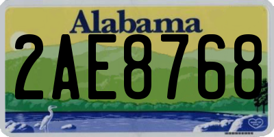 AL license plate 2AE8768