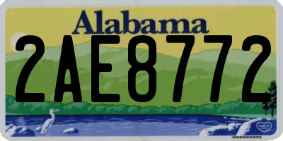 AL license plate 2AE8772