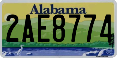 AL license plate 2AE8774