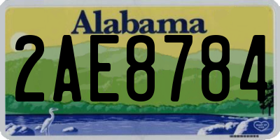 AL license plate 2AE8784