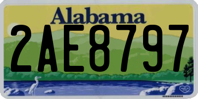 AL license plate 2AE8797
