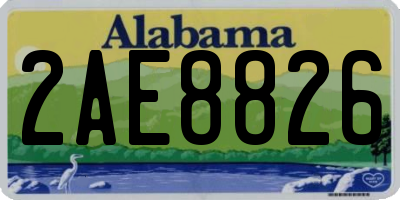 AL license plate 2AE8826