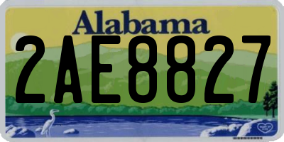AL license plate 2AE8827