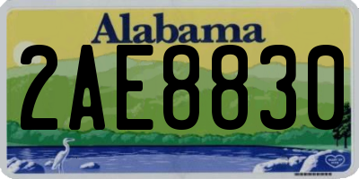 AL license plate 2AE8830