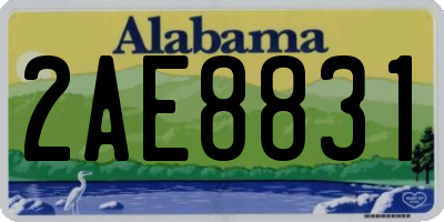 AL license plate 2AE8831