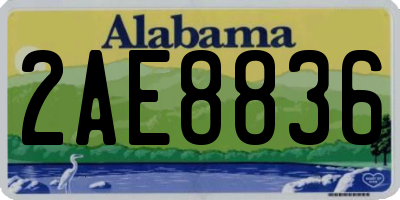 AL license plate 2AE8836