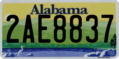 AL license plate 2AE8837