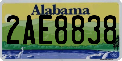 AL license plate 2AE8838