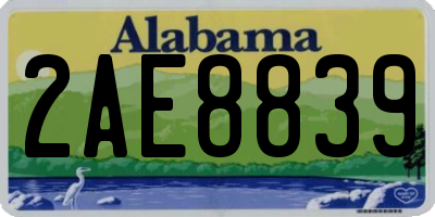 AL license plate 2AE8839