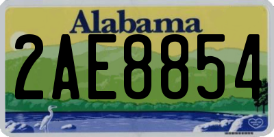 AL license plate 2AE8854