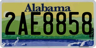 AL license plate 2AE8858