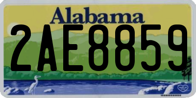 AL license plate 2AE8859