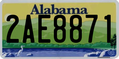 AL license plate 2AE8871