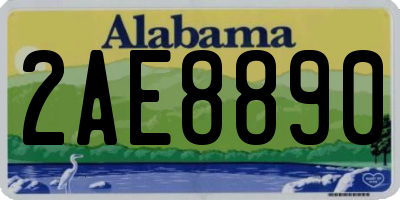 AL license plate 2AE8890