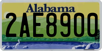 AL license plate 2AE8900