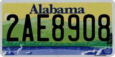 AL license plate 2AE8908