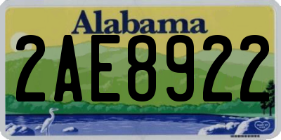 AL license plate 2AE8922