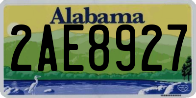 AL license plate 2AE8927