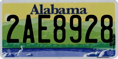 AL license plate 2AE8928