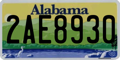 AL license plate 2AE8930