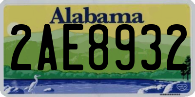AL license plate 2AE8932