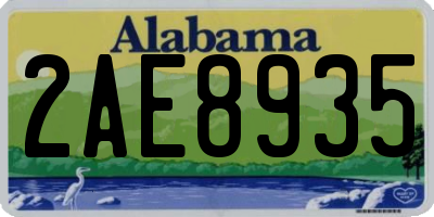 AL license plate 2AE8935