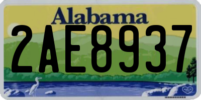 AL license plate 2AE8937