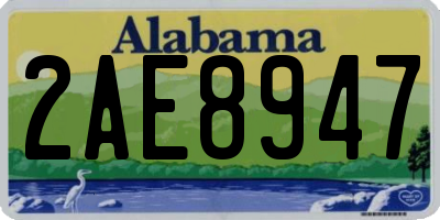 AL license plate 2AE8947
