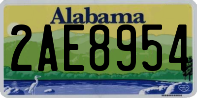 AL license plate 2AE8954