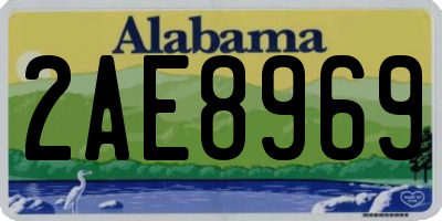AL license plate 2AE8969