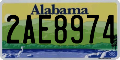 AL license plate 2AE8974