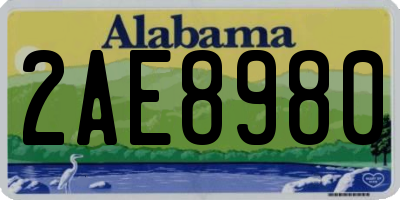 AL license plate 2AE8980