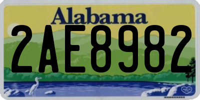 AL license plate 2AE8982