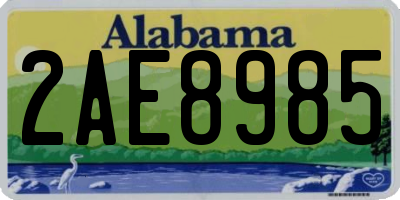 AL license plate 2AE8985