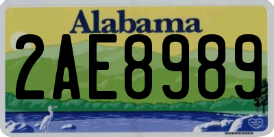 AL license plate 2AE8989