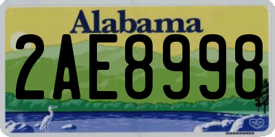 AL license plate 2AE8998