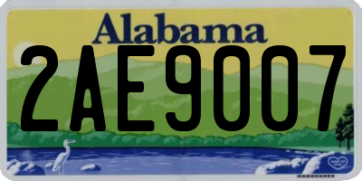 AL license plate 2AE9007