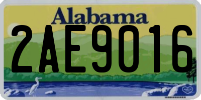 AL license plate 2AE9016