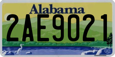 AL license plate 2AE9021