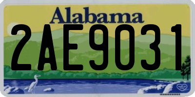 AL license plate 2AE9031