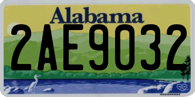 AL license plate 2AE9032
