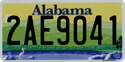 AL license plate 2AE9041