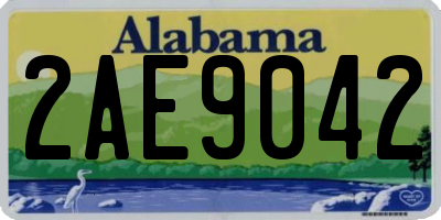 AL license plate 2AE9042