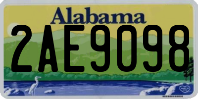 AL license plate 2AE9098