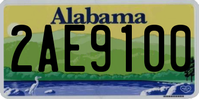 AL license plate 2AE9100