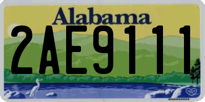 AL license plate 2AE9111