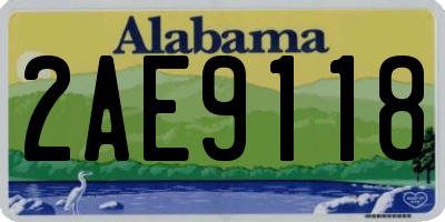 AL license plate 2AE9118