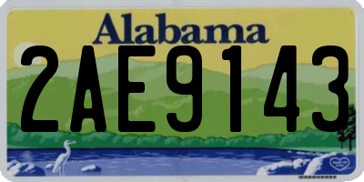 AL license plate 2AE9143
