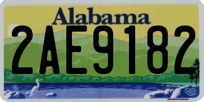 AL license plate 2AE9182