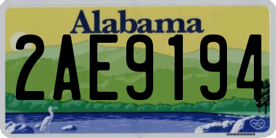 AL license plate 2AE9194